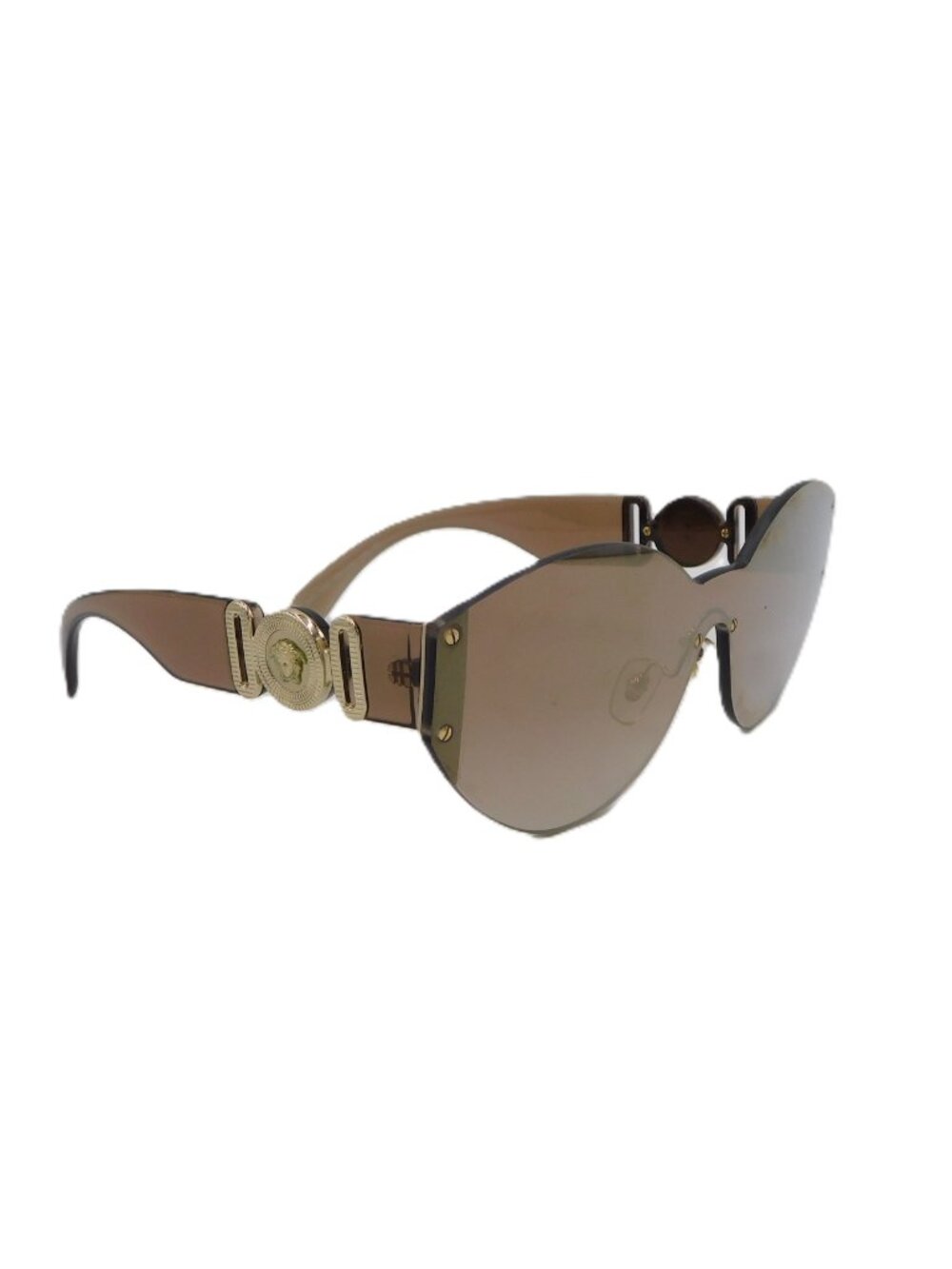 Versace VE2224 Sunglasses | Rimless Shield | Medusa Medallions | Auth | VGUC